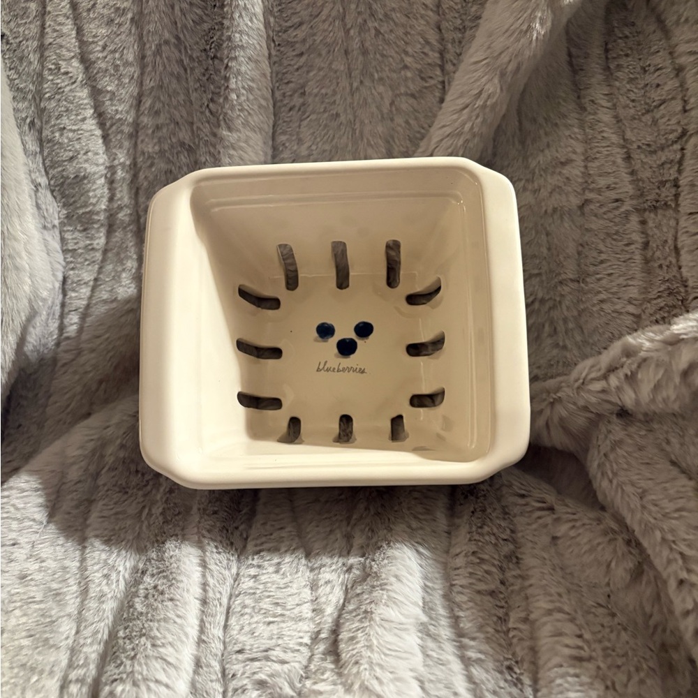 Blueberries Ceramic Berry basket Bowl small